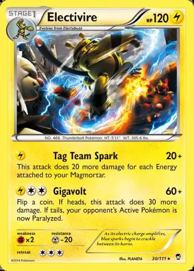 Electivire 30/111 Furious Fists Pokemon card