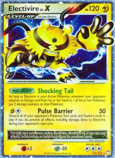 Electivire LV.X 121/123 Mysterious Treasures Pokemon card