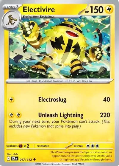 Electivire 47/142 Stellar Crown Pokemon card