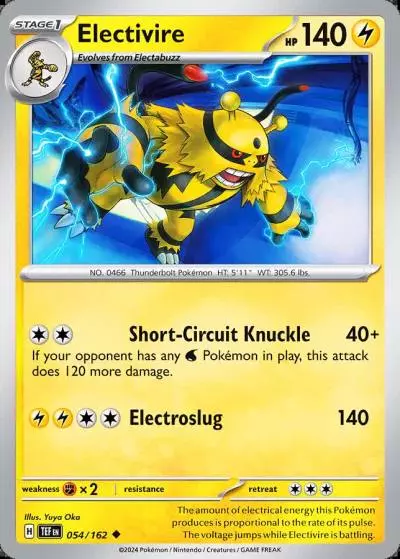 Electivire 54/162 Temporal Forces Pokemon card