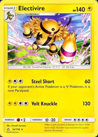 Electivire 44/156 Ultra Prism Pokemon card