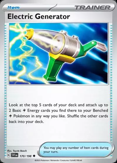 Electric Generator 170/198 Scarlet & Violet Pokemon card