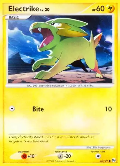 Electrike 63/99 Arceus Pokemon card