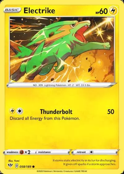Electrike 58/189 Darkness Ablaze Pokemon card