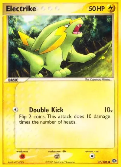 Electrike 47/106 Emerald Pokemon card