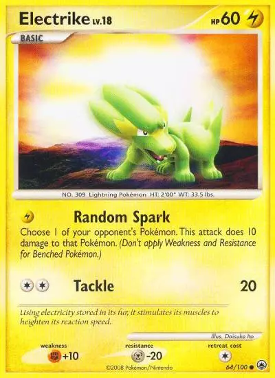 Electrike 64/100 Majestic Dawn Pokemon card