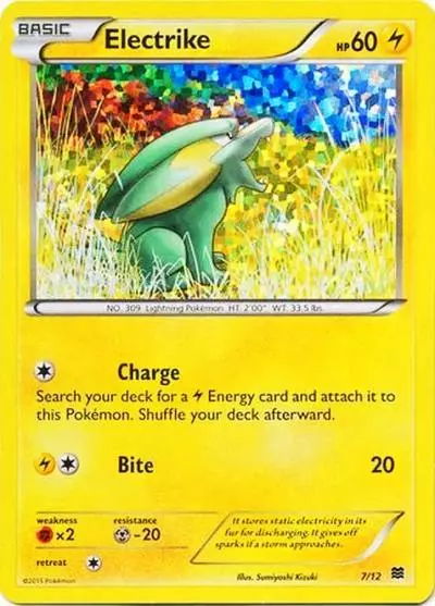 Electrike 7/12 McDonald's Collection 2015 Pokemon card