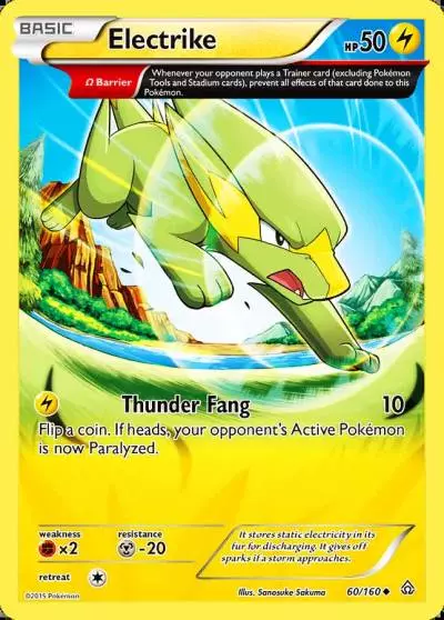 Electrike 60/160 Primal Clash Pokemon card