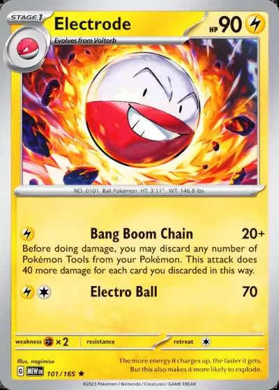 Electrode 101/165 151 Pokemon card