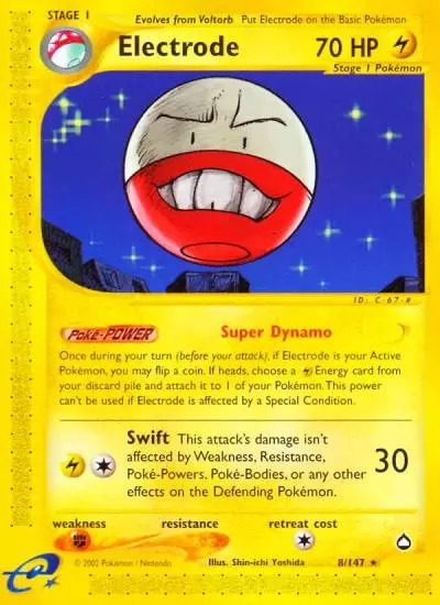 Electrode 8/147 Aquapolis Pokemon card