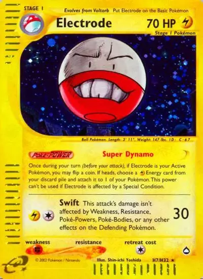 Electrode H7/147 Aquapolis Pokemon card
