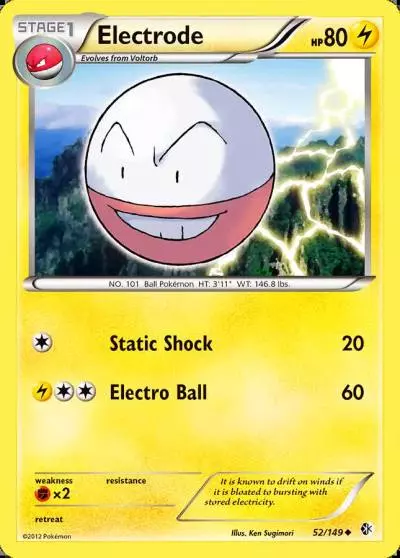 Electrode 52/149 Boundaries Crossed Pokemon card