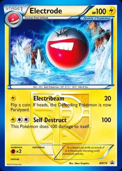 Electrode BW76/101 BW Black Star Promos Pokemon card