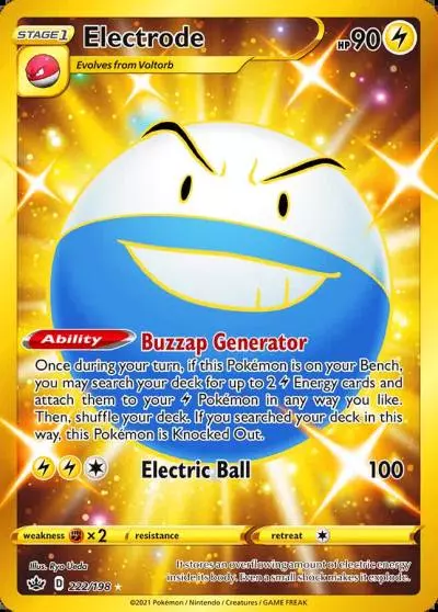 Electrode 222/198 Chilling Reign Pokemon card