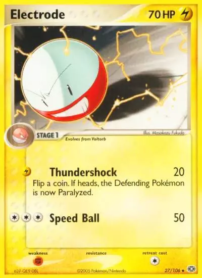 Electrode 27/106 Emerald Pokemon card