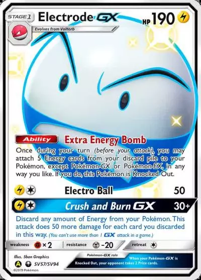 Electrode-GX SV57/94 Hidden Fates Shiny Vault Pokemon card