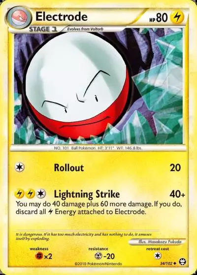 Electrode 34/102 HS—Triumphant Pokemon card