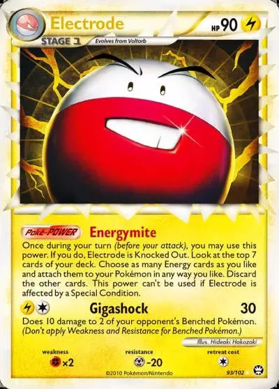 Electrode 93/102 HS—Triumphant Pokemon card