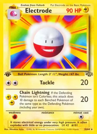 Electrode 18/64 Jungle Pokemon card