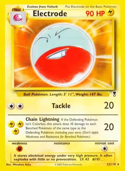 Electrode 22/110 Legendary Collection Pokemon card
