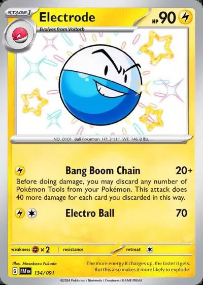 Electrode 134/91 Paldean Fates Pokemon card