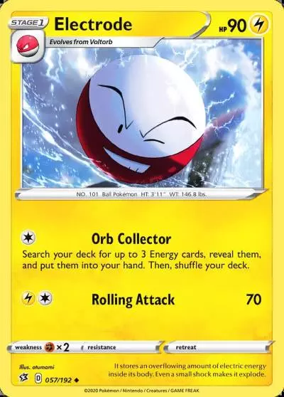 Electrode 57/192 Rebel Clash Pokemon card