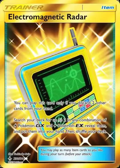 Electromagnetic Radar 230/214 Unbroken Bonds Pokemon card
