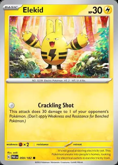 Elekid 59/182 Paradox Rift Pokemon card