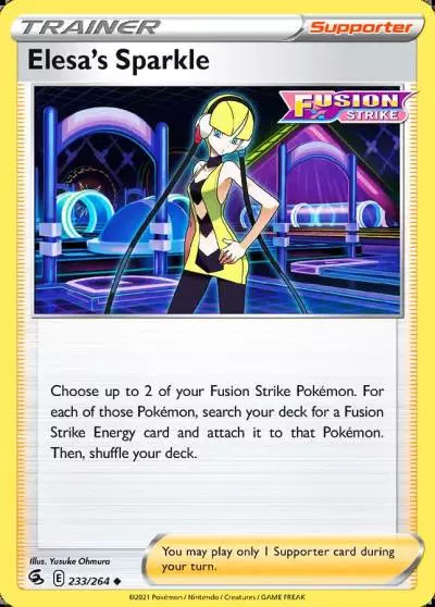 Elesa's Sparkle 233/264 Fusion Strike Pokemon card