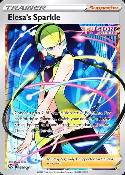 Elesa's Sparkle 260/264 Fusion Strike Pokemon card