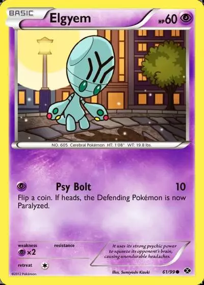 Elgyem 61/99 Next Destinies Pokemon card