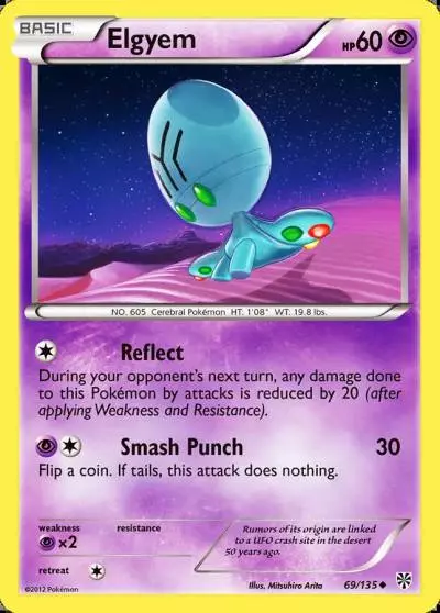 Elgyem 69/135 Plasma Storm Pokemon card