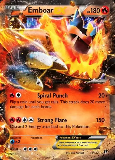 Emboar-EX 14/122 BREAKpoint Pokemon card