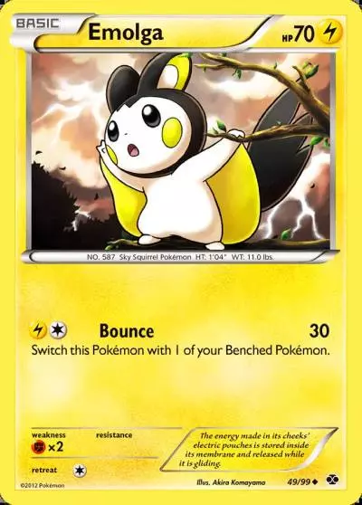 Emolga 49/99 Next Destinies Pokemon card