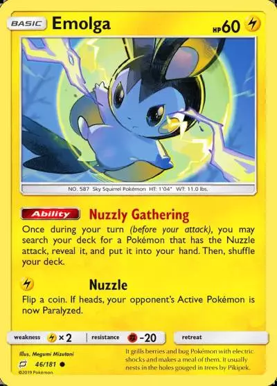 Emolga 46/181 Team Up Pokemon card