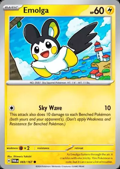 Emolga 69/167 Twilight Masquerade Pokemon card