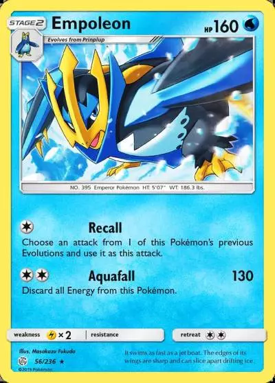 Empoleon 56/236 Cosmic Eclipse Pokemon card
