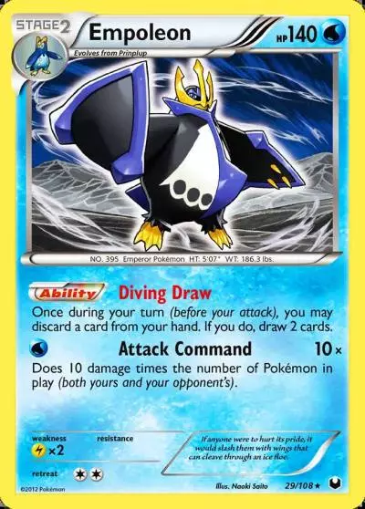 Empoleon 29/108 Dark Explorers Pokemon card