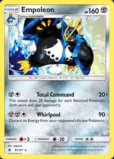 Empoleon 81/131 Forbidden Light Pokemon card