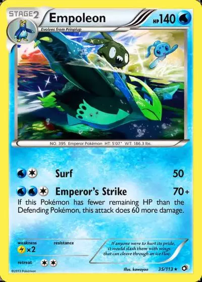 Empoleon 35/113 Legendary Treasures Pokemon card
