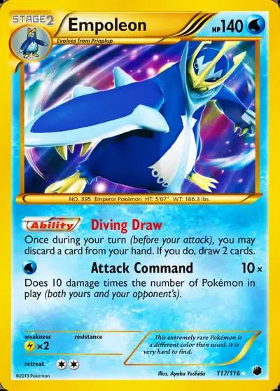 Empoleon 117/116 Plasma Freeze Pokemon card