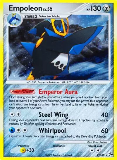Empoleon 2/100 Stormfront Pokemon card