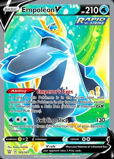 Empoleon V 145/163 Battle Styles Pokemon card