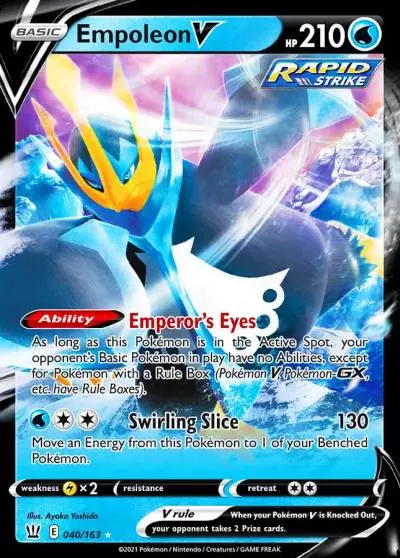 Empoleon V 40/163 Battle Styles Pokemon card
