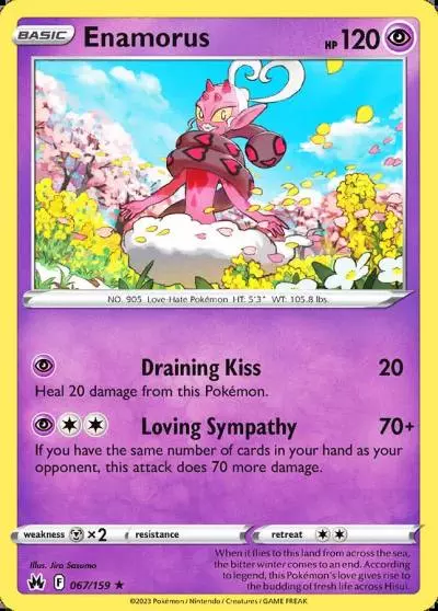 Enamorus 67/159 Crown Zenith Pokemon card