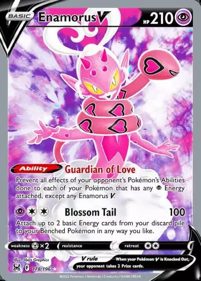 Enamorus V 178/196 Lost Origin Pokemon card