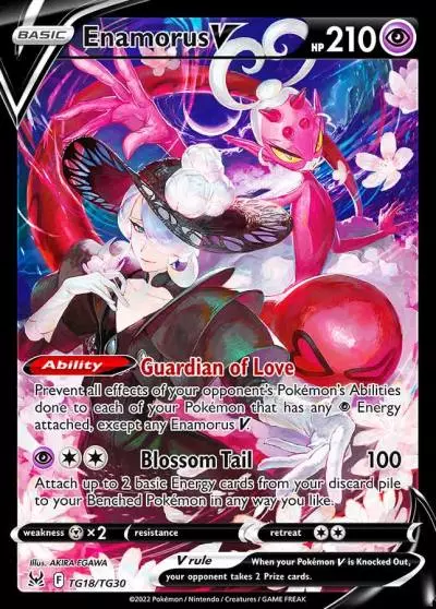 Enamorus V TG18/30 Lost Origin Trainer Gallery Pokemon card