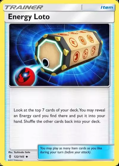 Energy Loto 122/145 Guardians Rising Pokemon card