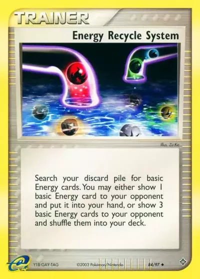 Energy Recycle System 84/97 Dragon Pokemon card