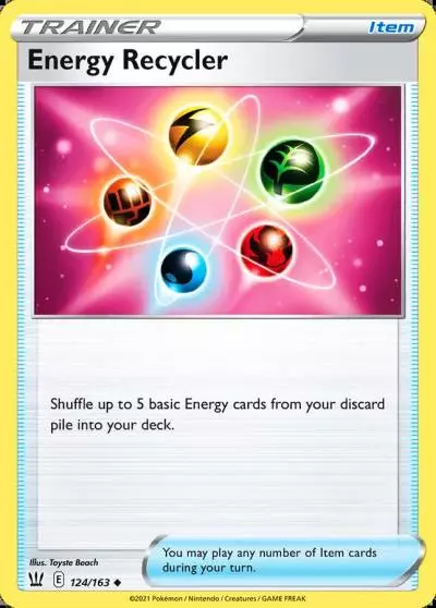 Energy Recycler 124/163 Battle Styles Pokemon card